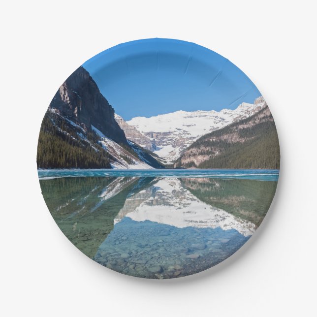 Reflection on Lake Louise - Banff NP, Canada Paper Plate (Front)
