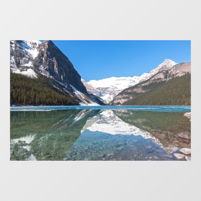 Reflection on Lake Louise - Banff NP, Canada Window Cling (Sheet)