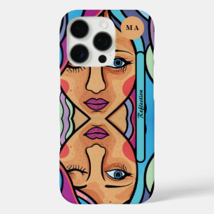 Reflection personalized monogram name  iPhone 16 pro case