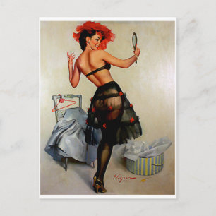 Reflection Pin Up Postcard