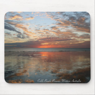 Reflection Sunset, Cable Beach, Broome, Australia Mouse Pad