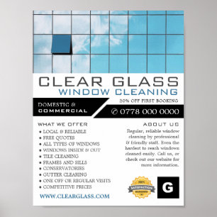 Reflection, Window Cleaner, Cleaning Advertising Poster
