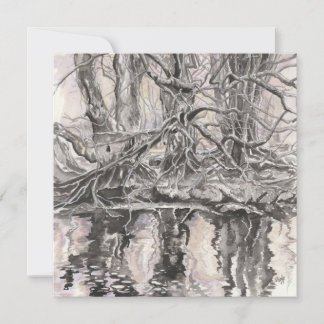 Reflections at Lough Dan, Wicklow, Ireland Card
