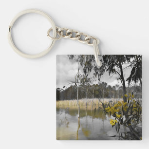 Reflections Beneath Grey Skies Keychain
