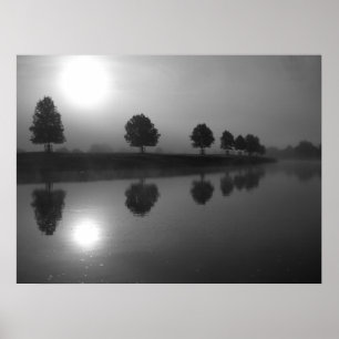 Reflections in black and white poster