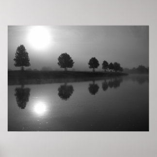 Reflections in black and white poster