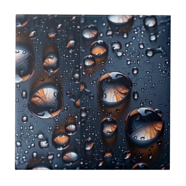 Reflections in Raindrops” Tile (Front)