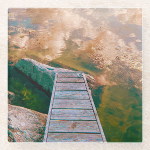 Reflections in the swedish archipelago glass coaster