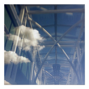 reflections in window poster