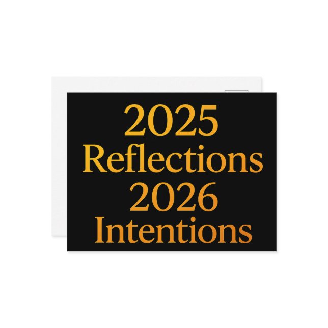 Reflections Intentions 2026 Gold Goal Planner  Holiday Postcard (Front/Back In Situ)