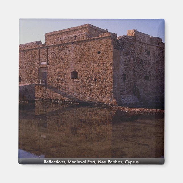 Reflections, Medieval Fort, Nea Paphos, Cyprus Magnet (Front)