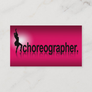 Reflections Modern Icon Choreographer   fuschia Business Card