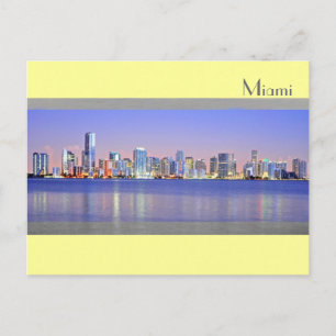 Reflections of a Blue Miami on Biscayne Bay Postcard