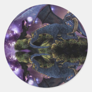 Reflections of a Dragon Pool Classic Round Sticker