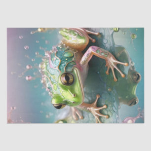 Reflections Of A Tree Frog Fractal Art, Tissue Paper