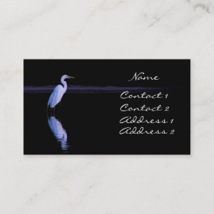 reflections of an Egret Business Card