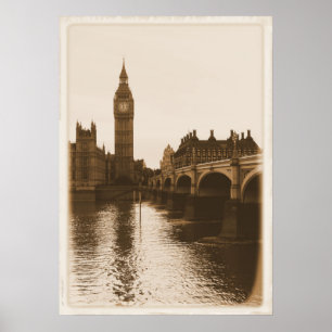 Reflections of Big Ben Poster