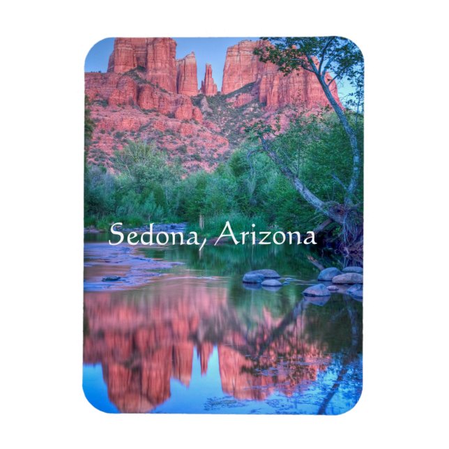 Reflections of Cathedral rock Magnet (Vertical)