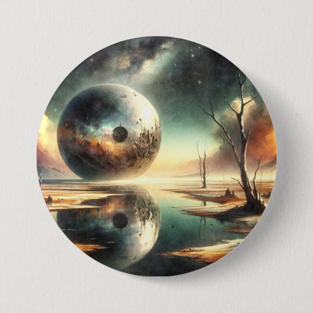 Reflections of Chaos 3 Inch Round Button (Front)