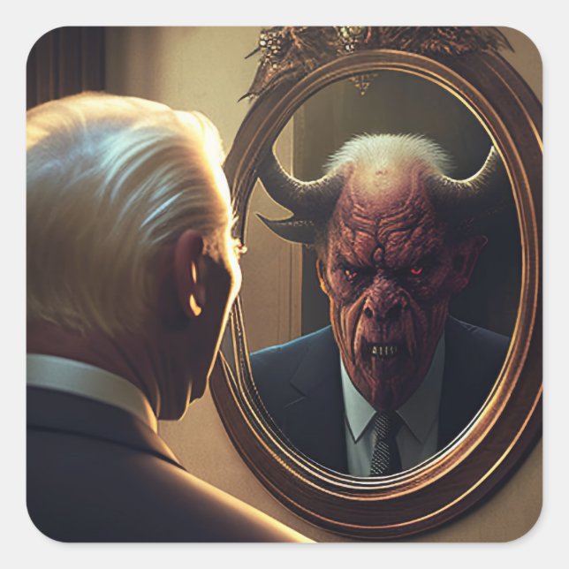 Reflections of Evil Square Sticker (Front)