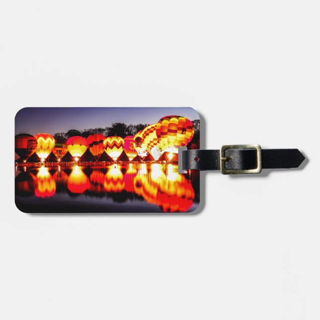 Reflections of Hot Air Balloons Luggage Tag (Front Horizontal)