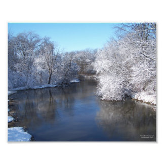Reflections of Snow on the River Photo Print