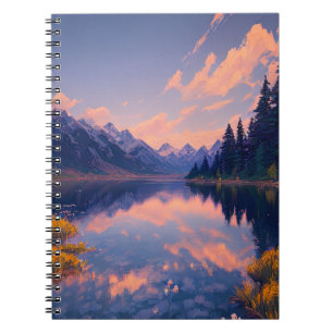 Reflections of the Peaceful Mountain Lake Notebook
