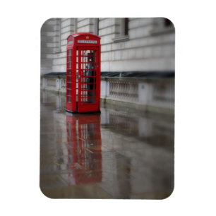 Reflections on a Red Phone Box - London Magnet