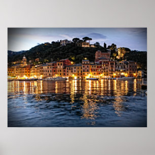Reflections on Portofino, Italia Poster