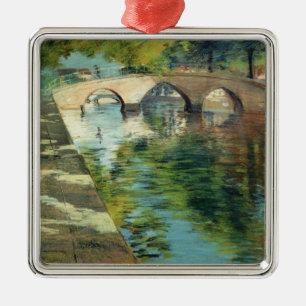 Reflections on the Canal Metal Ornament