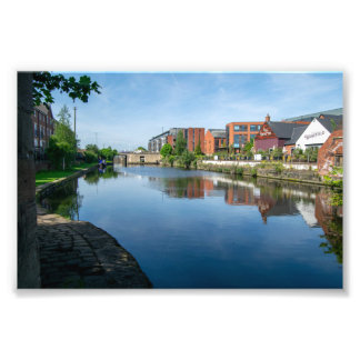 Reflections on the Canal, Wakefield Photo Print