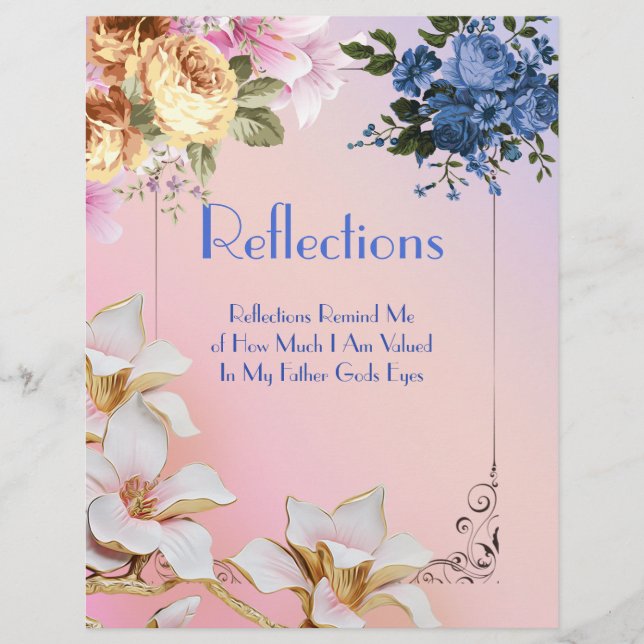 Reflections Title Page Personalized Paper (Front)