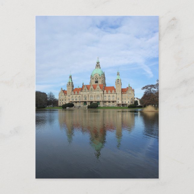 Reflections - Town Hall - Hannover Germany Postcard (Front)