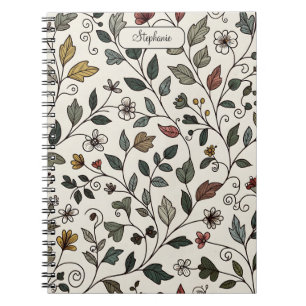 Reflective Intricate Whimsical Vine Notebook