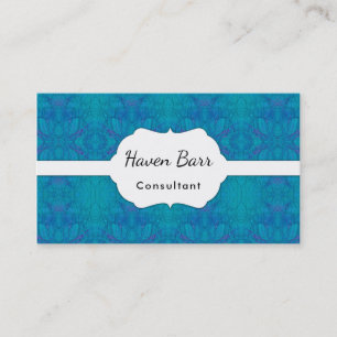Reflective, Kaleidoscopic Abstract Blue, Green, Pu Business Card
