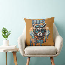 Reflective Mountain Raccoon Art
