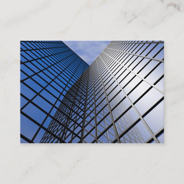 Reflective Office Block Business Card (Front)