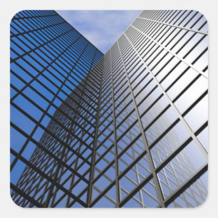 Reflective Office Block Square Sticker