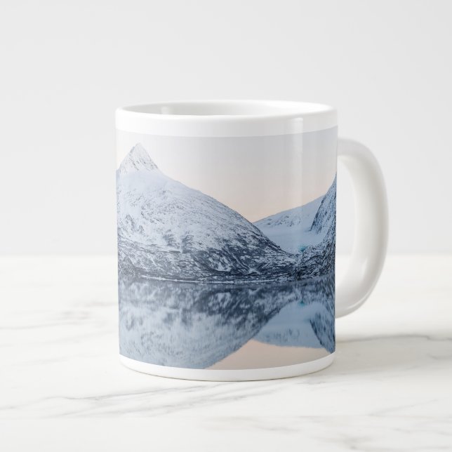Reflective Portage Lake Large Coffee Mug (Front Right)