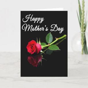 Reflective Red Bloom Mothers Day Card