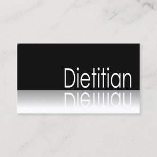 Reflective Text - Dietician - Business Card