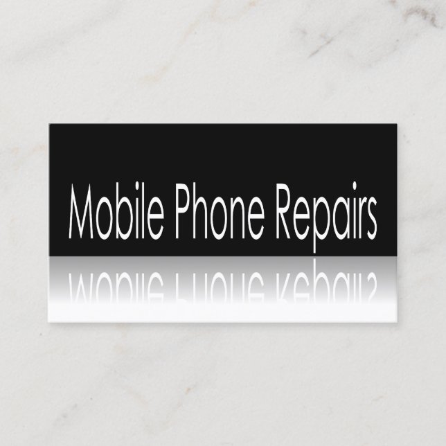 Reflective Text - Mobile Phone Repairs - Card (Front)
