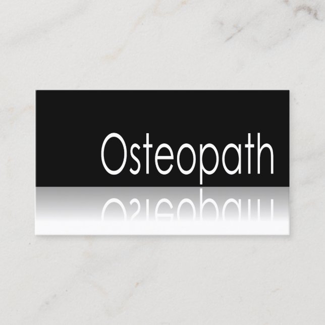 Reflective Text - Osteopath - Business Card (Front)