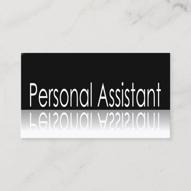Reflective Text - Personal Assistant Business Card (Front)