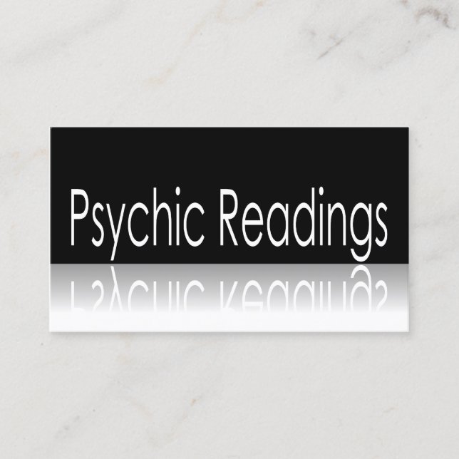Reflective Text - Psychic Readings - Business Card (Front)