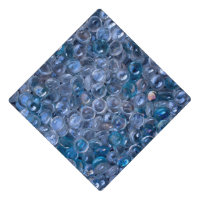 Reflective Watery Blue and Clear Glass Marbles