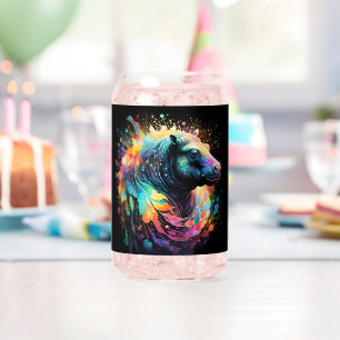 Reflets Abstraits : Hippo Éclaboussure de Couleur,
