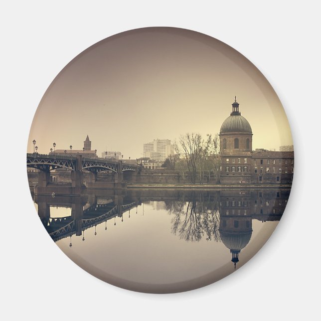 "Reflets sur la Garonne - Toulouse" Magnet (Front)