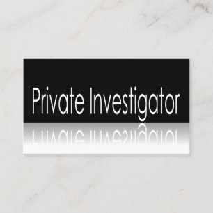 Réflexion - Enquêteur privé - Carte de visite