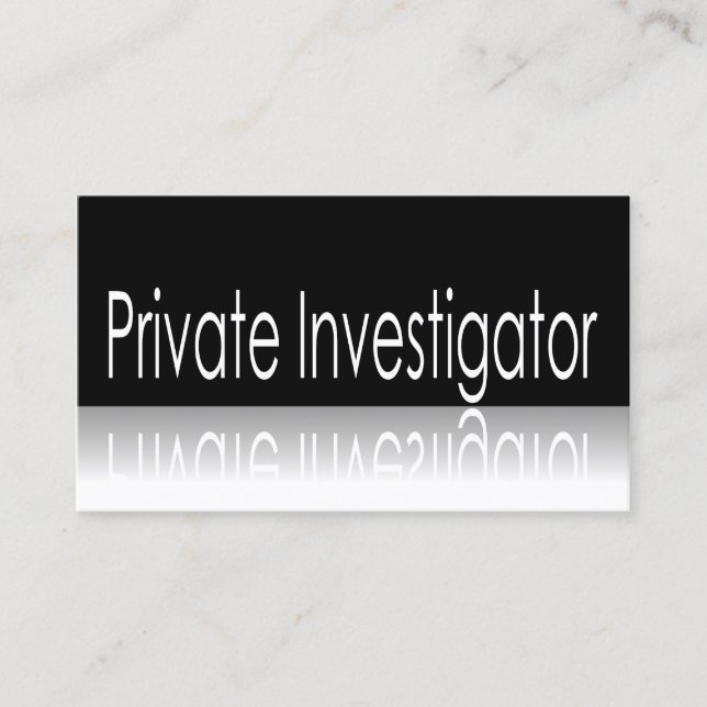 Réflexion - Enquêteur privé - Carte de visite (Devant)